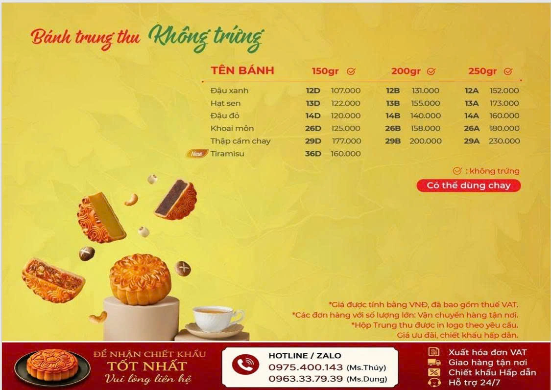 Bảng giá bánh trung thu Givral 2026 – trang 4/8