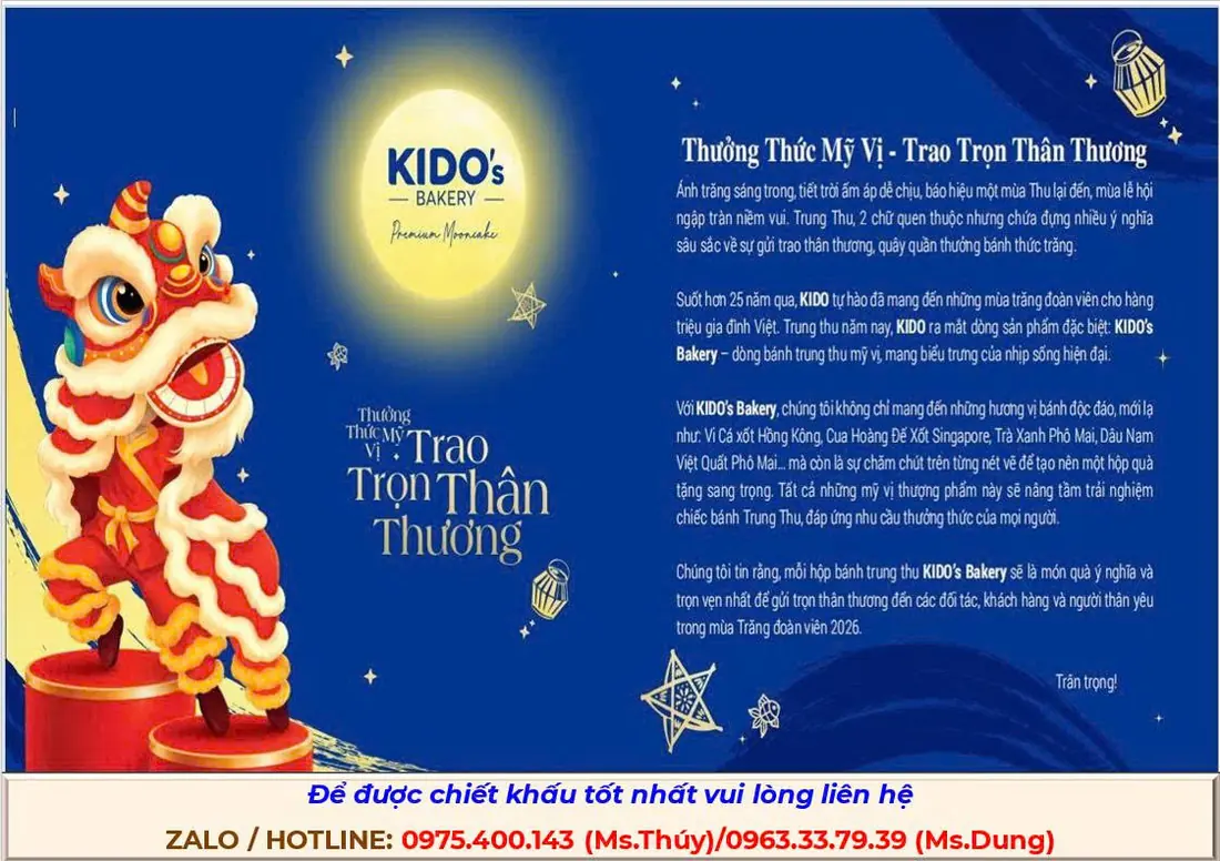 Bánh trung thu KIDO's 2026 mẫu 1